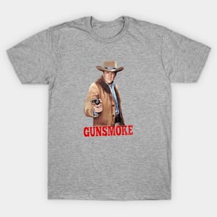 Gunsmoke - Matt Dillon - Gun - 50s Tv Show T-Shirt